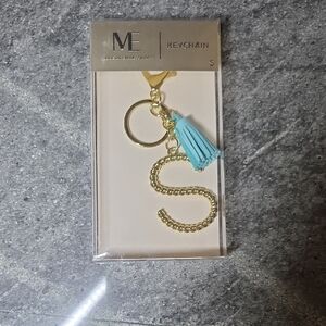 ME Makeover Essentials Gold and Aqua Keychain
